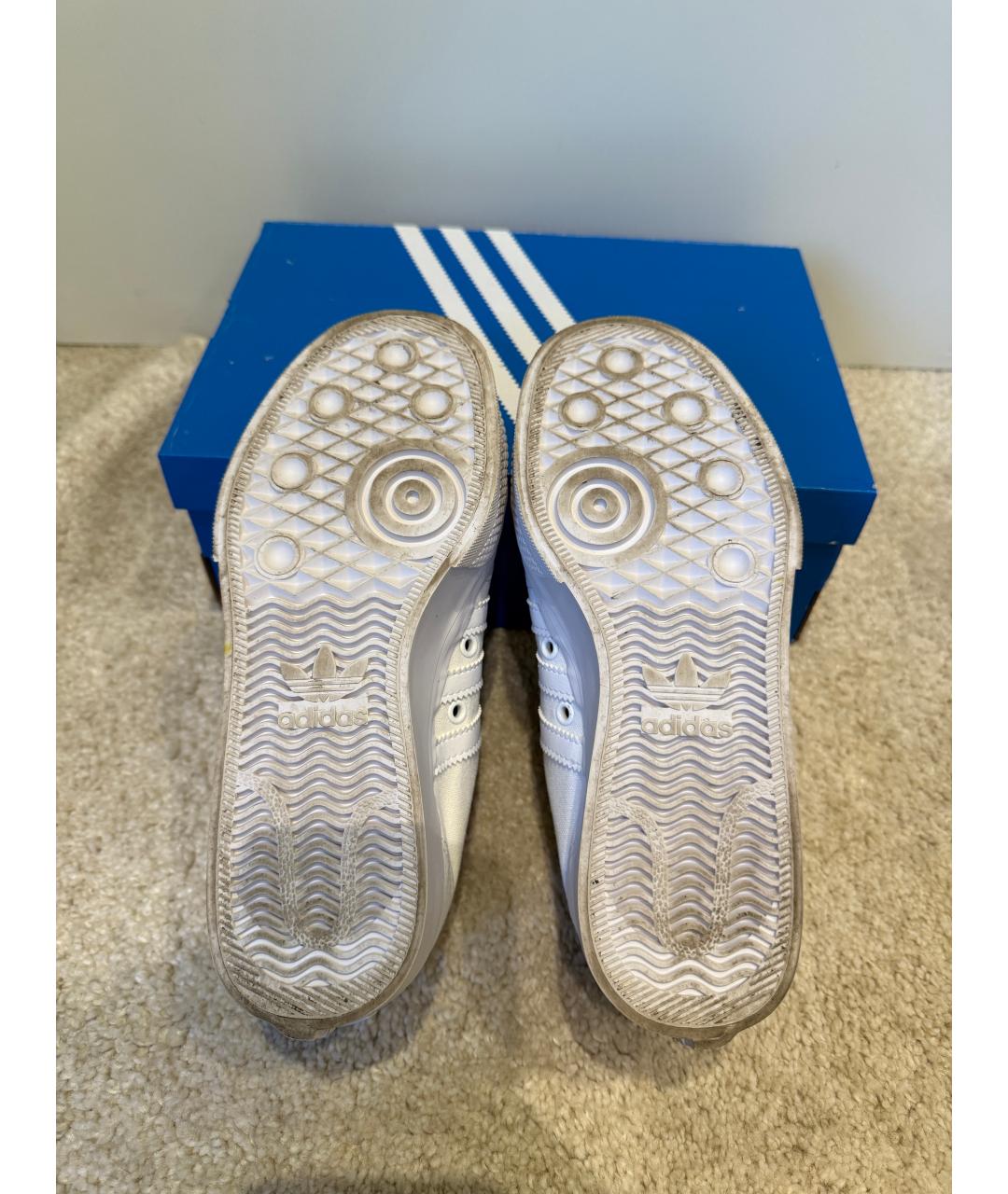 ADIDAS Белые текстильные кроссовки, фото 5