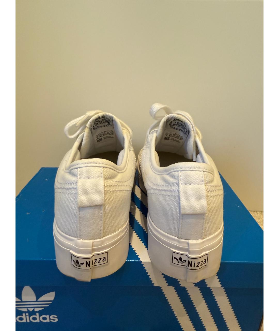 ADIDAS Белые текстильные кроссовки, фото 4