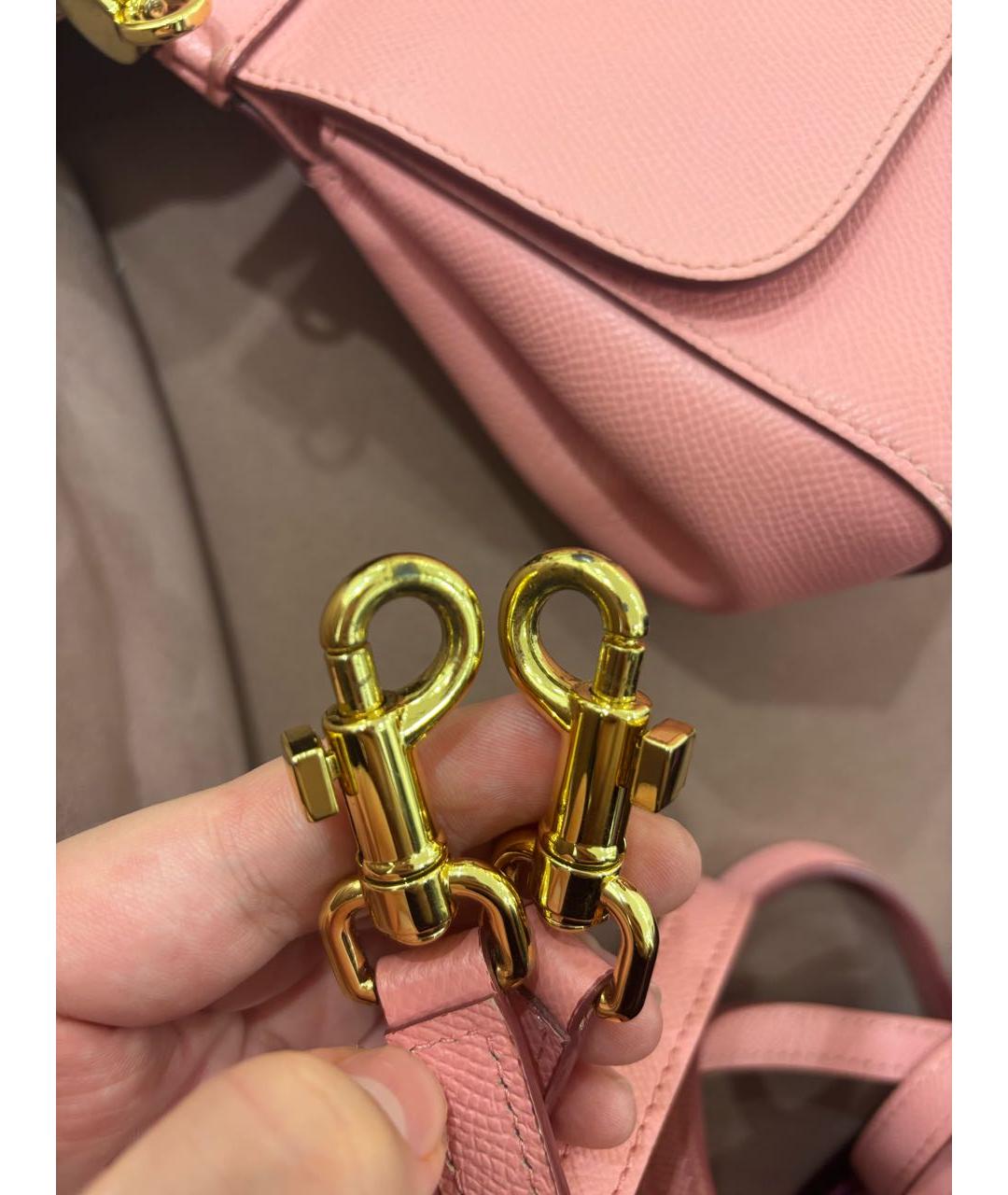 DOLCE&GABBANA Розовая сумка с короткими ручками, фото 2