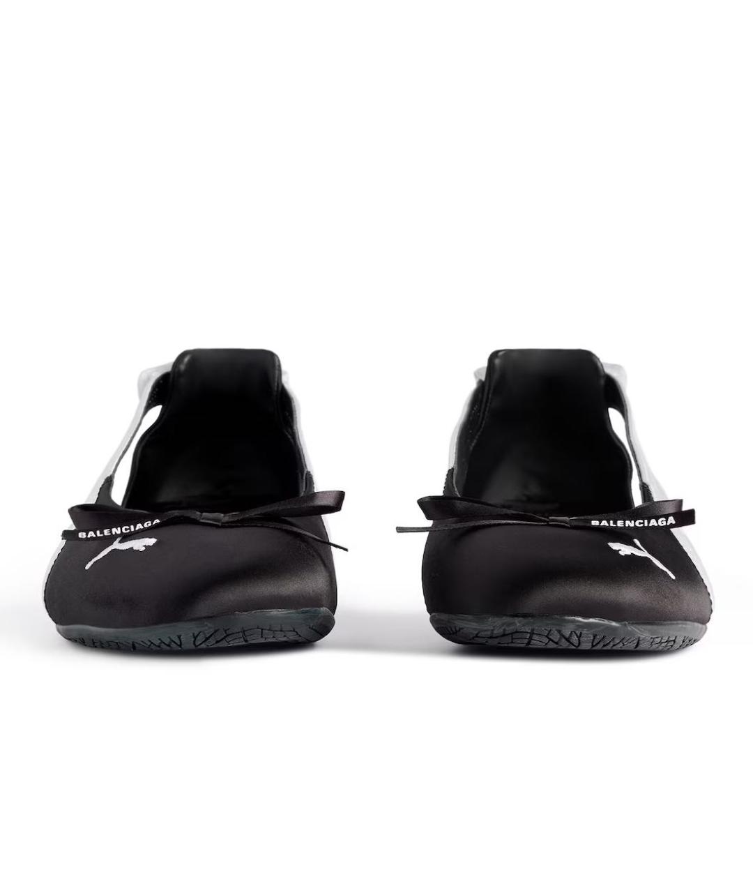BALENCIAGA Черные текстильные балетки, фото 3