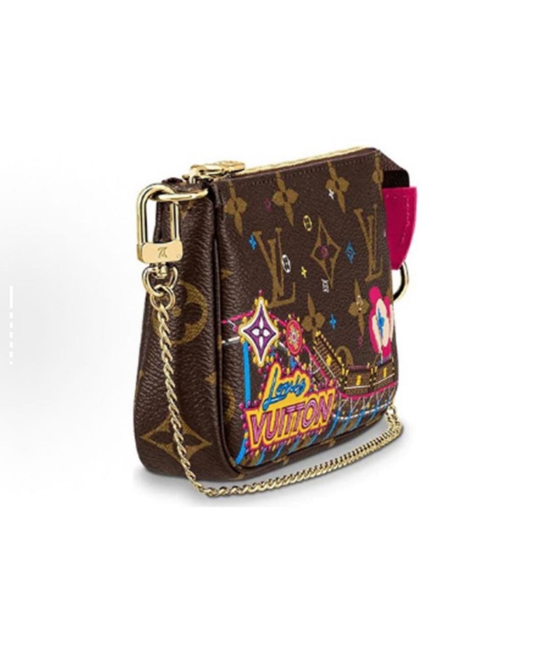 LOUIS VUITTON Коричневая кожаная сумка с короткими ручками, фото 2