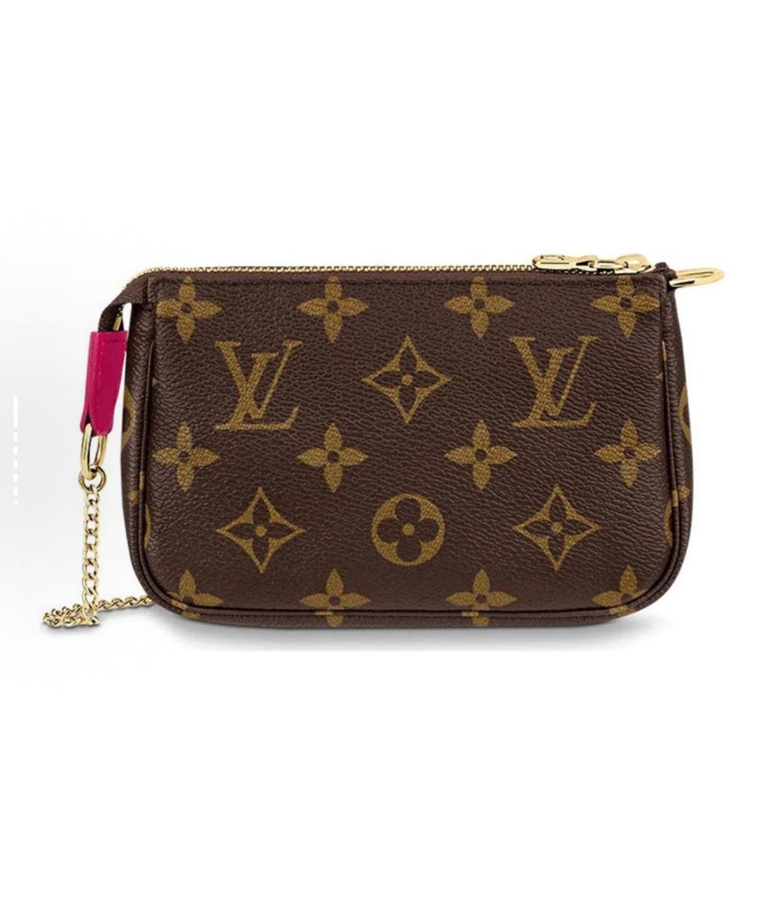 LOUIS VUITTON Коричневая кожаная сумка с короткими ручками, фото 3