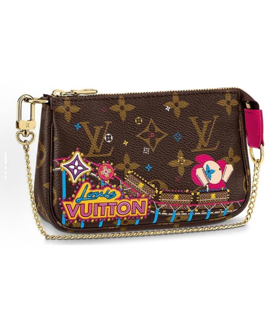 LOUIS VUITTON Коричневая кожаная сумка с короткими ручками, фото 6