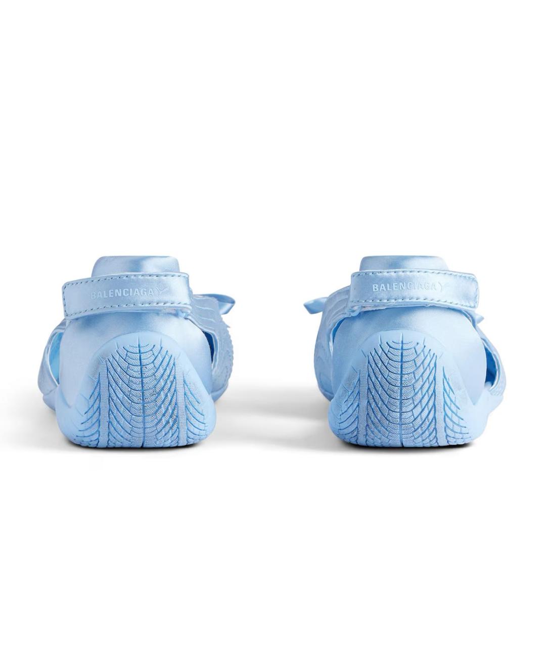BALENCIAGA Голубые текстильные балетки, фото 4