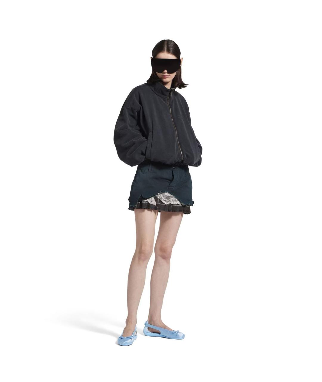 BALENCIAGA Голубые текстильные балетки, фото 6