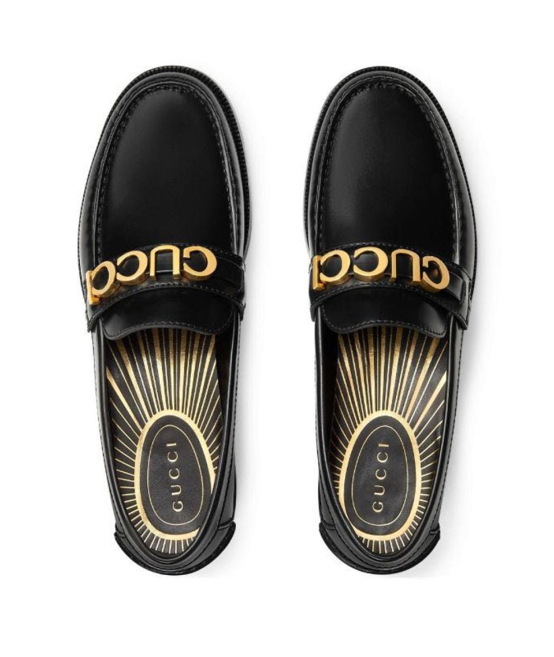 GUCCI Черные кожаные лоферы, фото 2