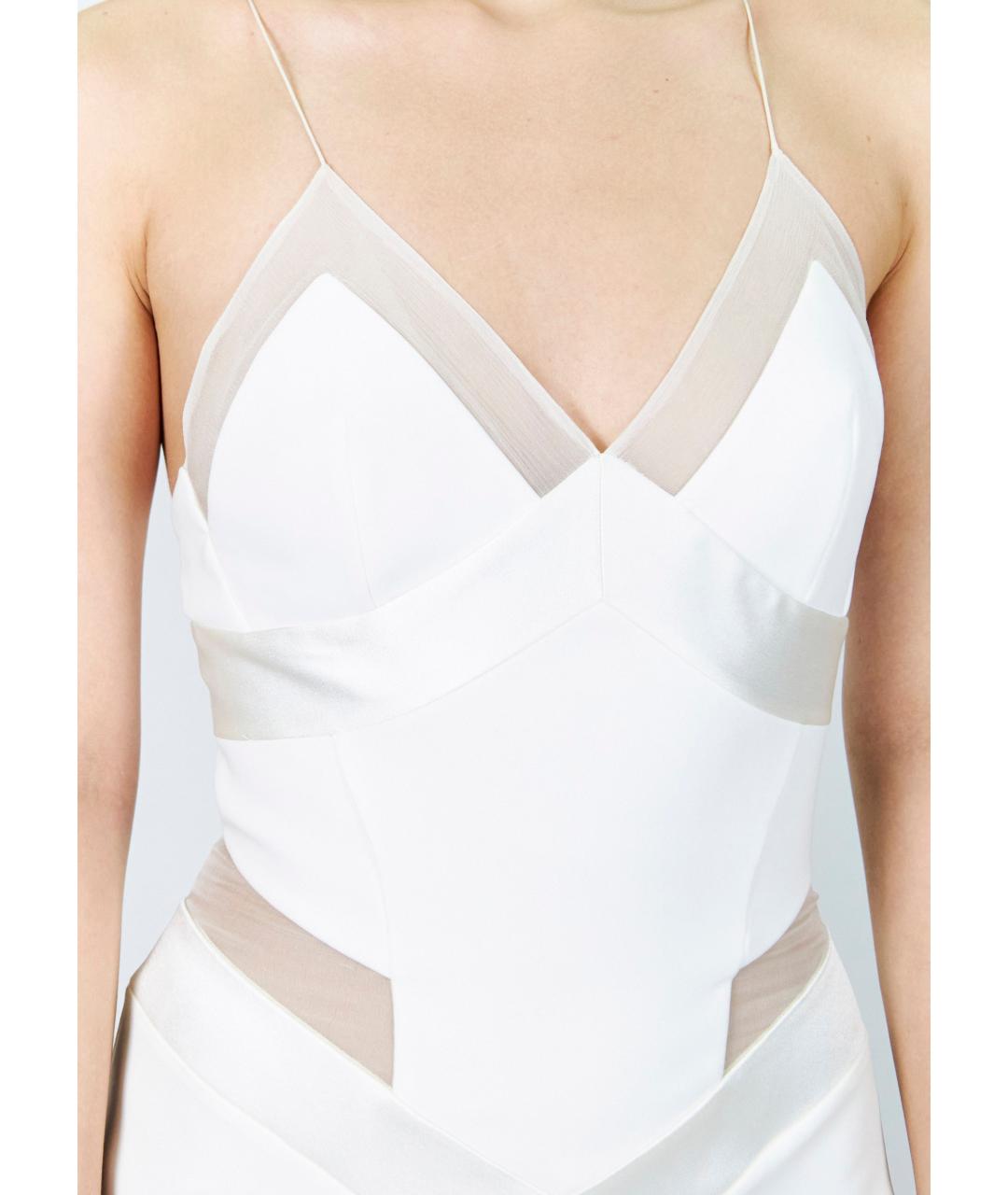 ALEXANDRE VAUTHIER Белое полиэстеровое вечернее платье, фото 3