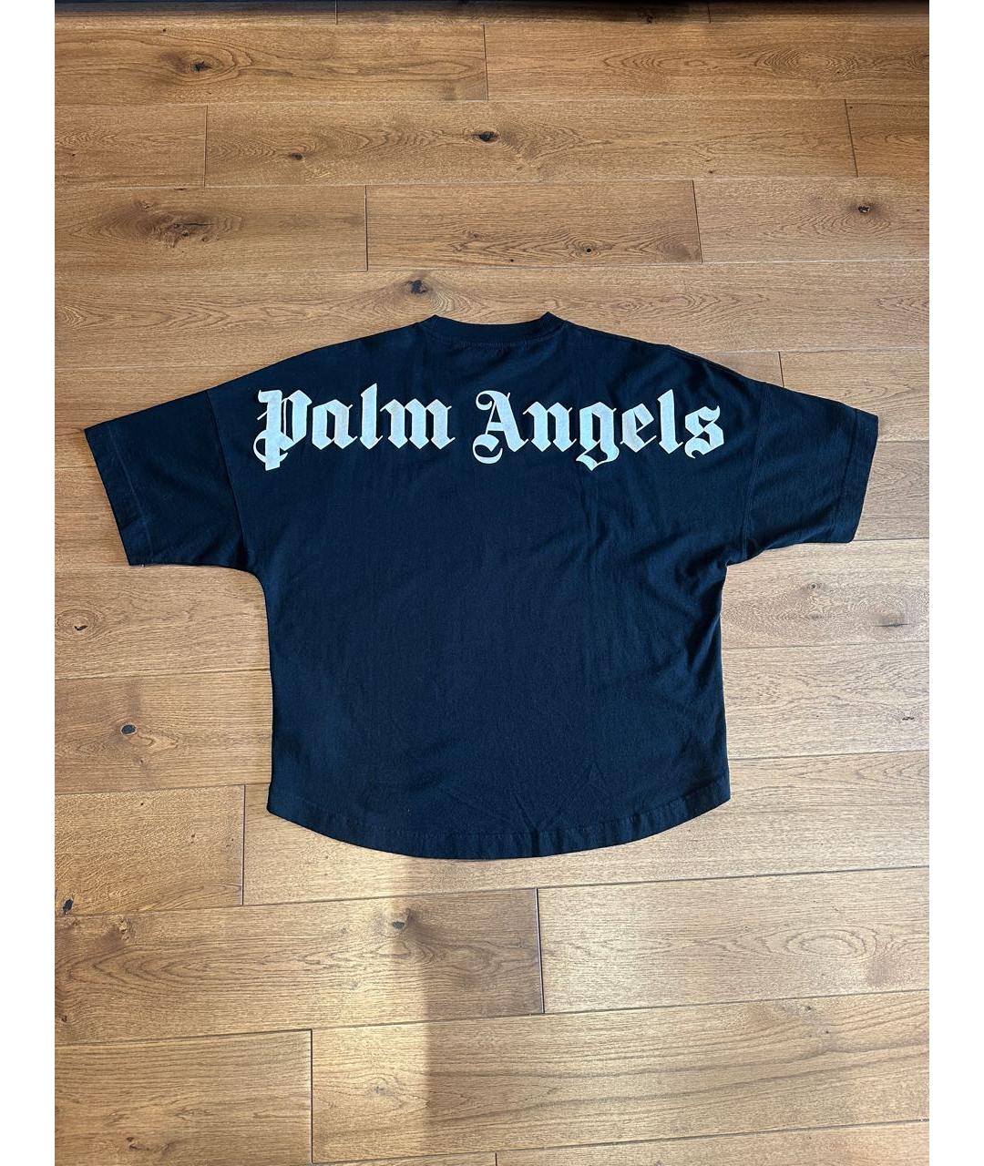 PALM ANGELS Черная хлопковая футболка, фото 2