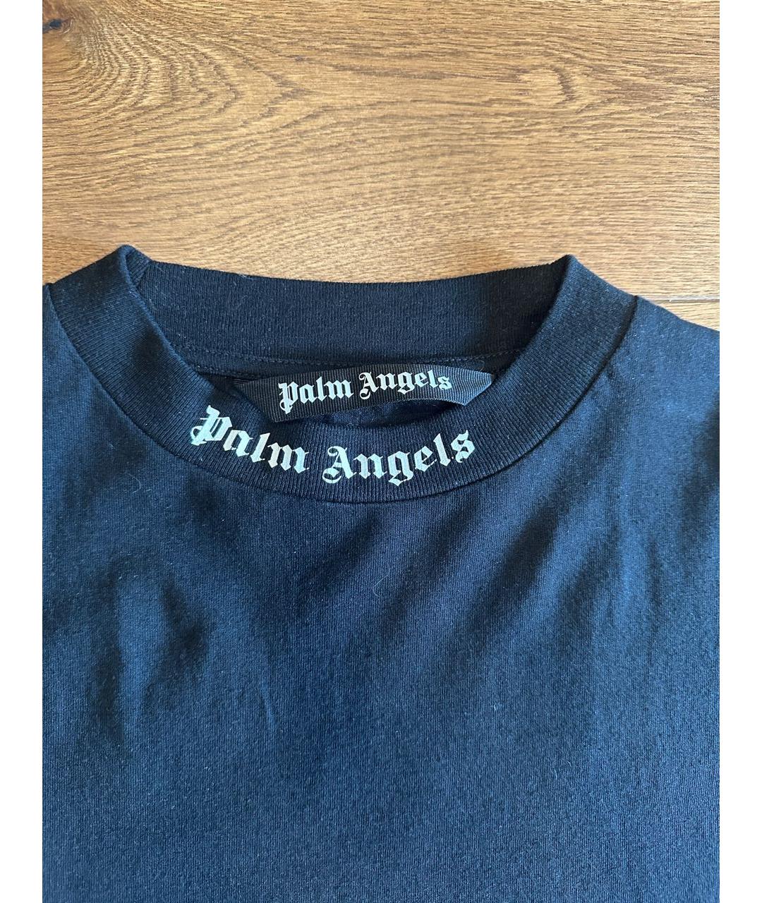 PALM ANGELS Черная хлопковая футболка, фото 3