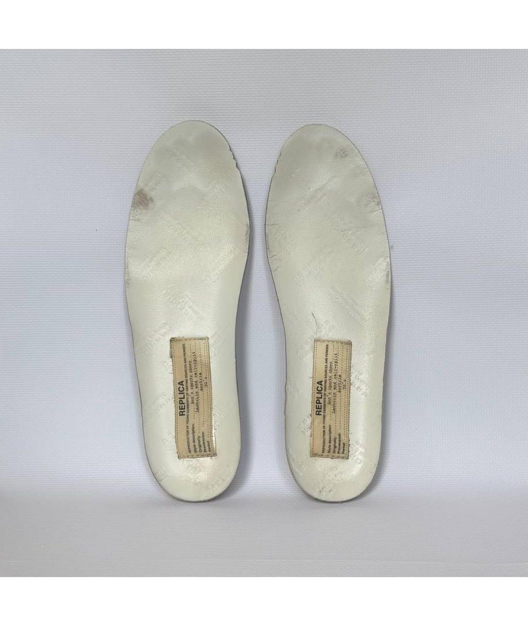MAISON MARGIELA Коричневые замшевые кеды, фото 8
