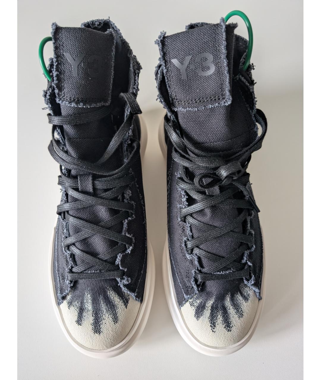 Y-3 Черные текстильные кеды, фото 2