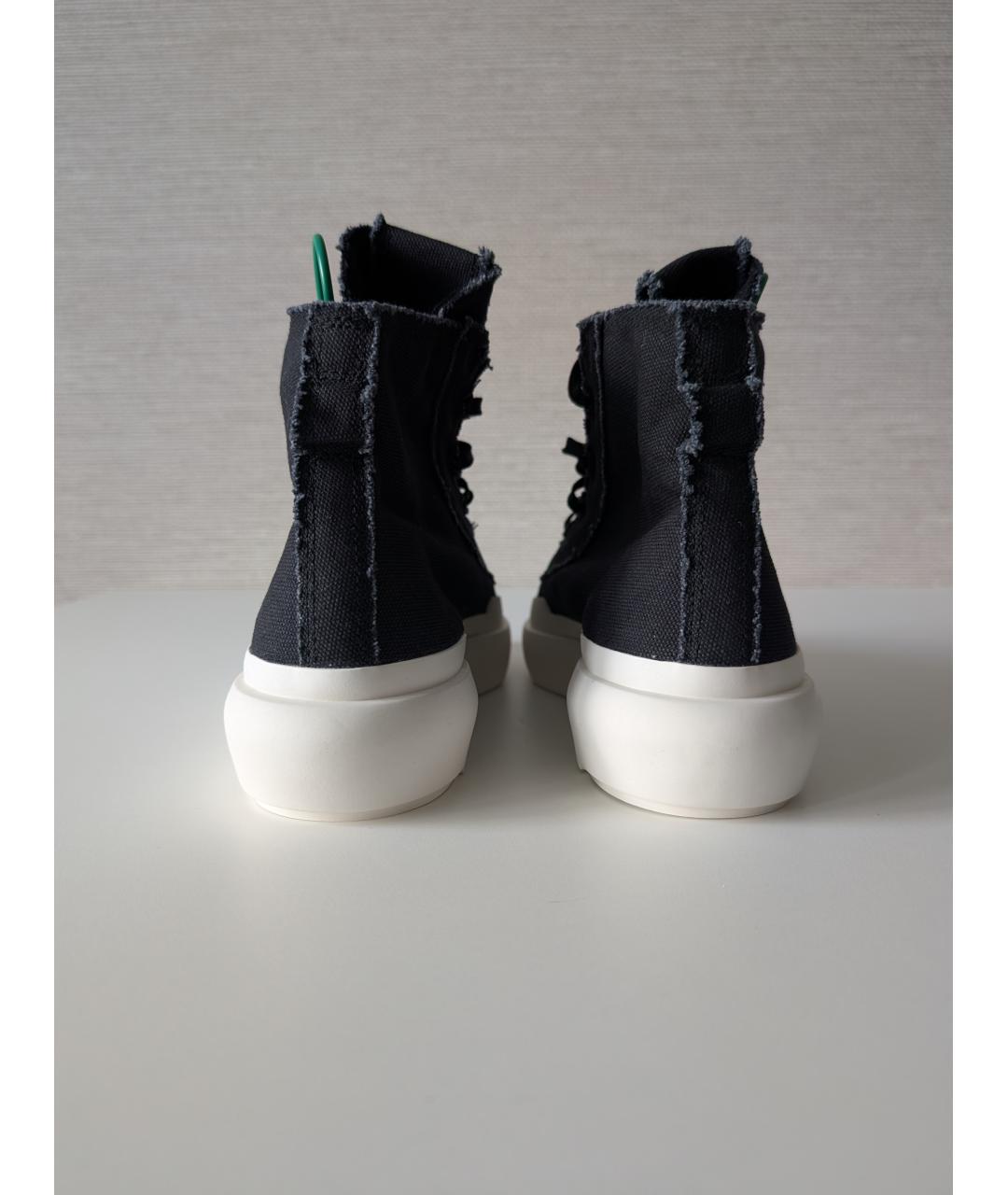 Y-3 Черные текстильные кеды, фото 3