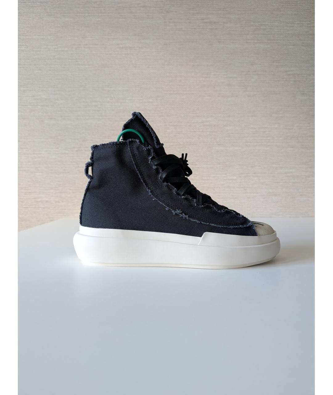 Y-3 Черные текстильные кеды, фото 9