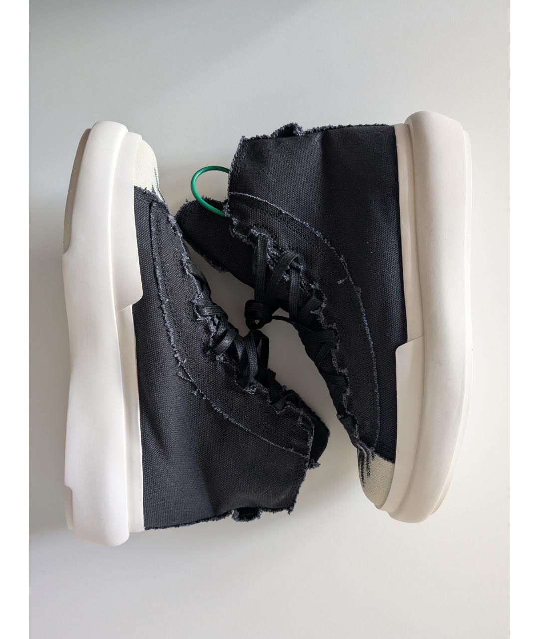 Y-3 Черные текстильные кеды, фото 4
