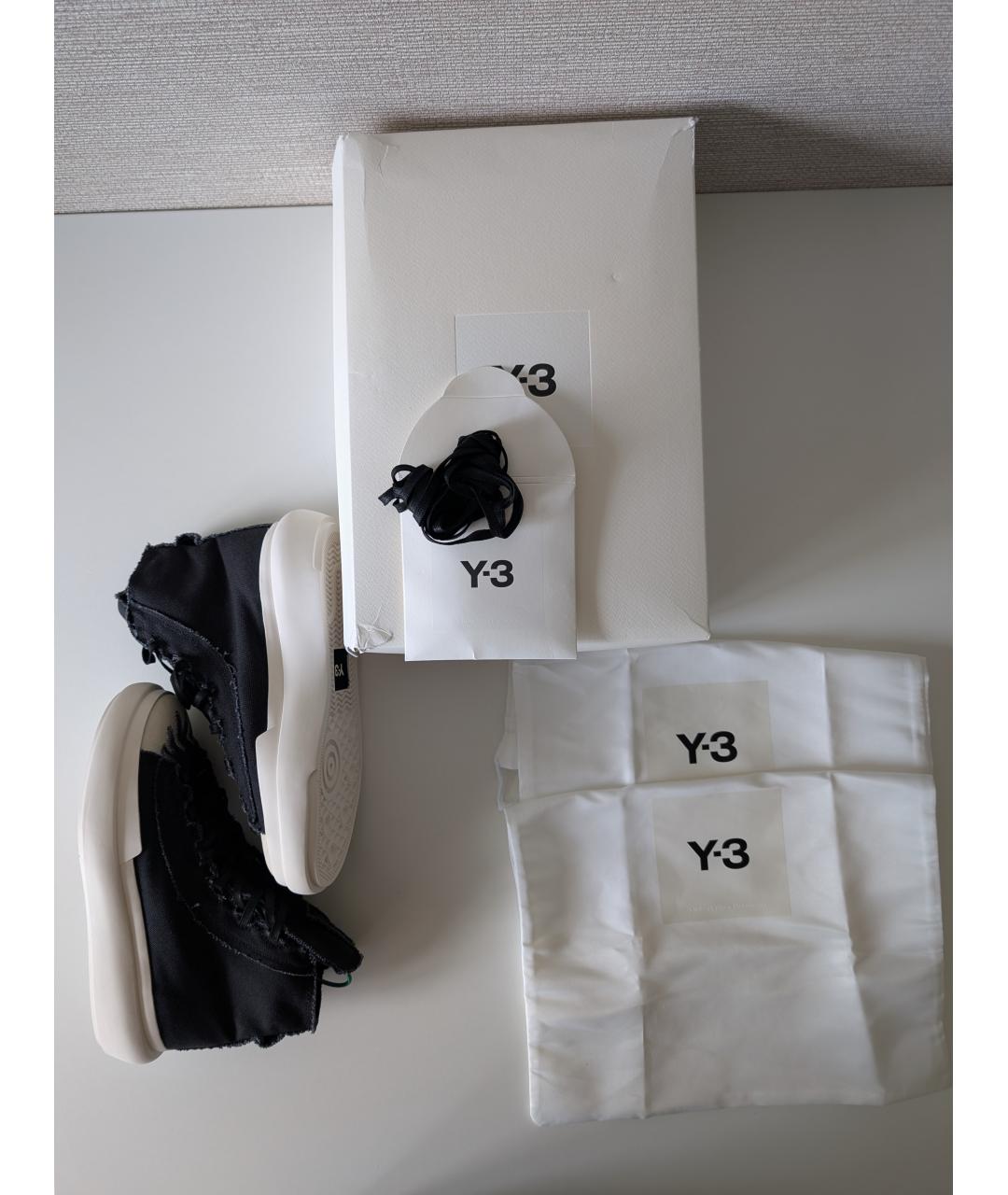 Y-3 Черные текстильные кеды, фото 7
