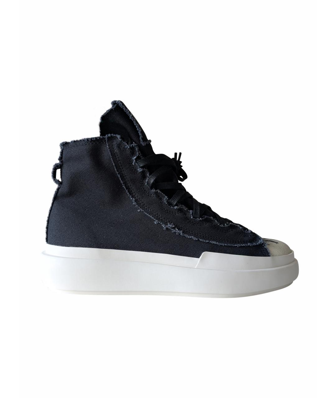 Y-3 Черные текстильные кеды, фото 1