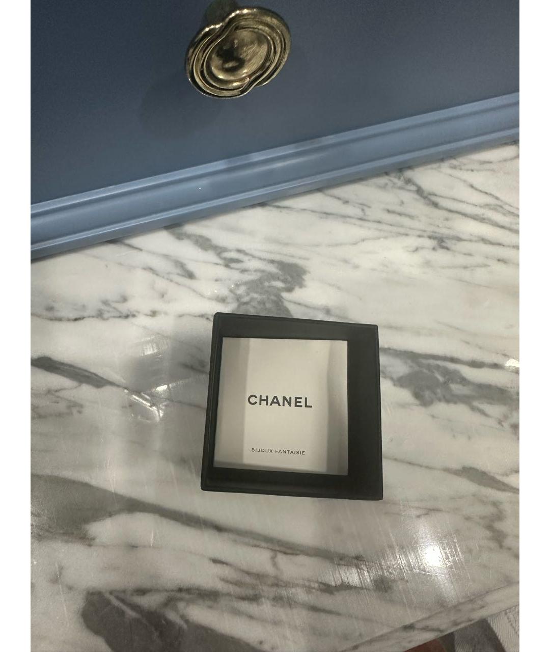 CHANEL Розовые металлические серьги, фото 2