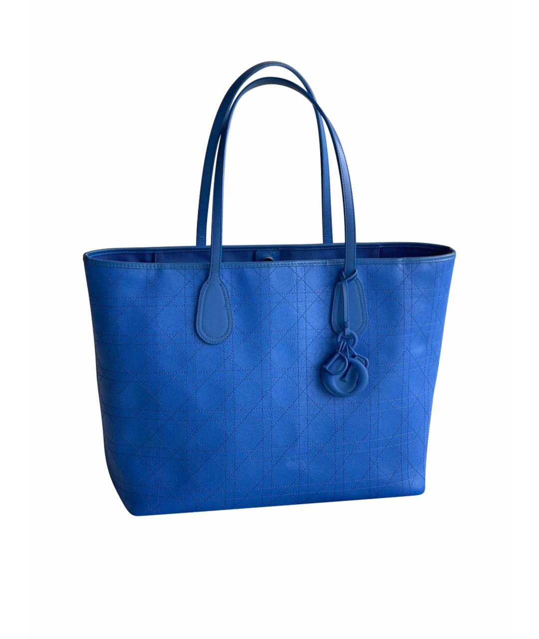 CHRISTIAN DIOR Синяя сумка тоут, фото 1