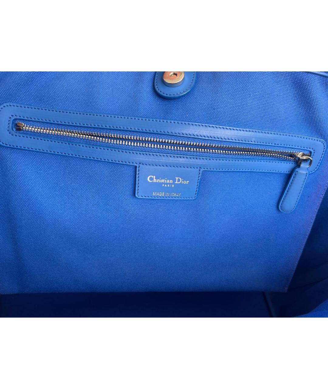 CHRISTIAN DIOR Синяя сумка тоут, фото 4