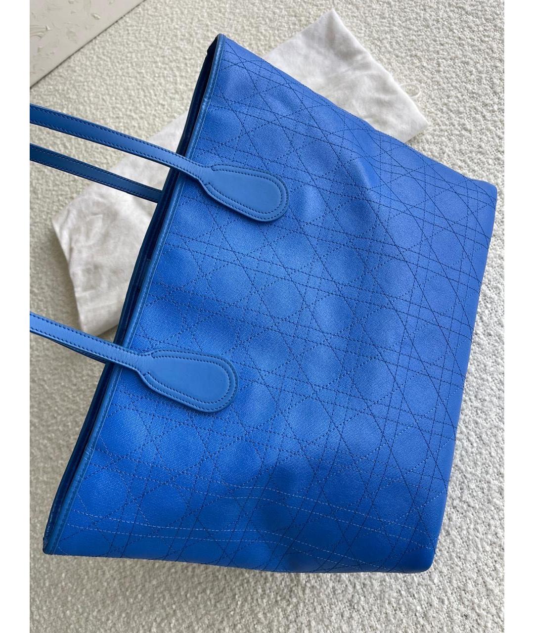 CHRISTIAN DIOR Синяя сумка тоут, фото 2