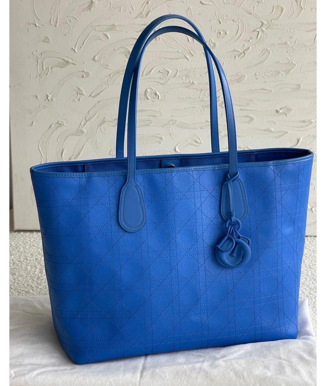 CHRISTIAN DIOR Синяя сумка тоут, фото 9