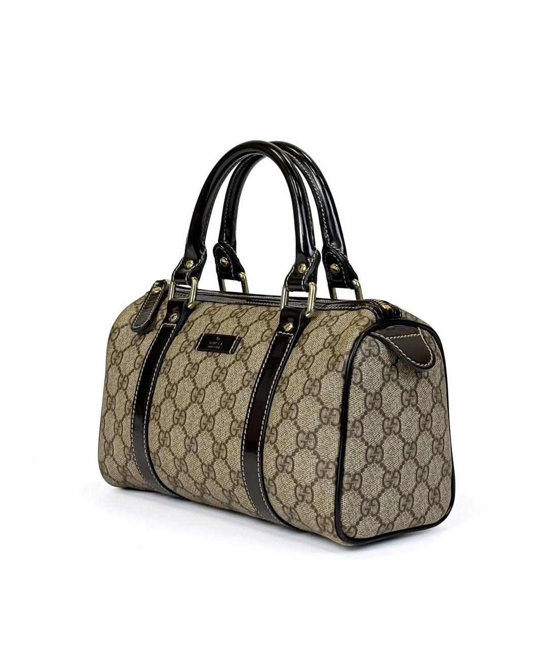 GUCCI Бежевая тканевая сумка с короткими ручками, фото 2