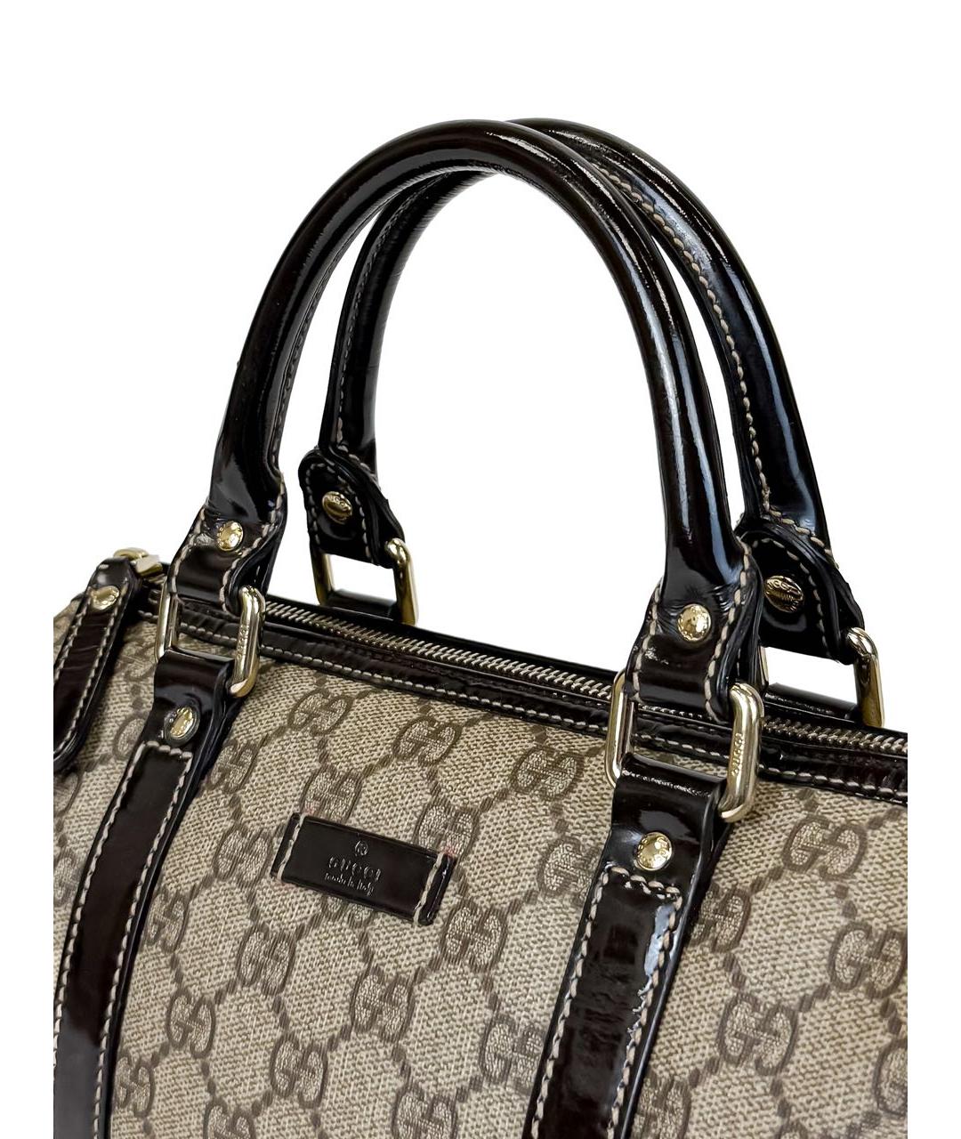 GUCCI Бежевая тканевая сумка с короткими ручками, фото 6