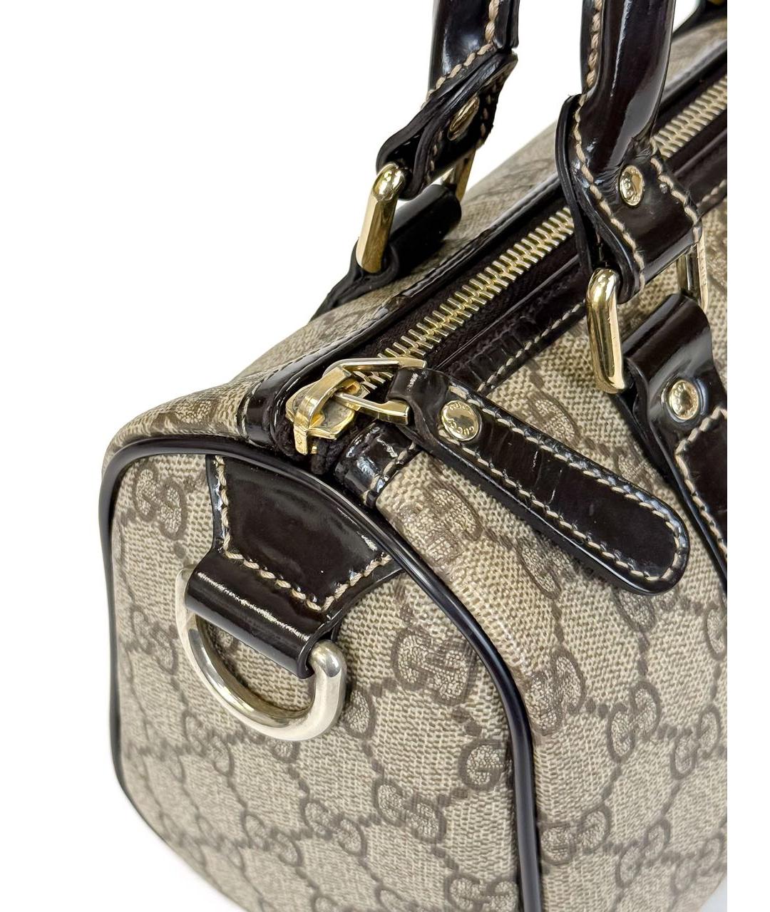 GUCCI Бежевая тканевая сумка с короткими ручками, фото 8