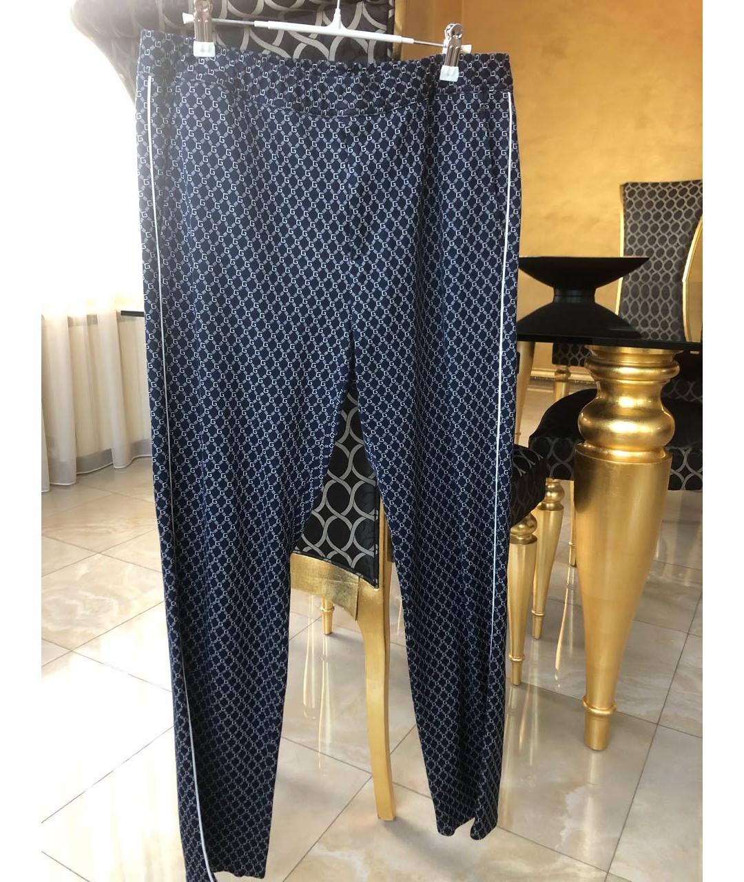 GUCCI Темно-синие хлопковые спортивные брюки и шорты, фото 2
