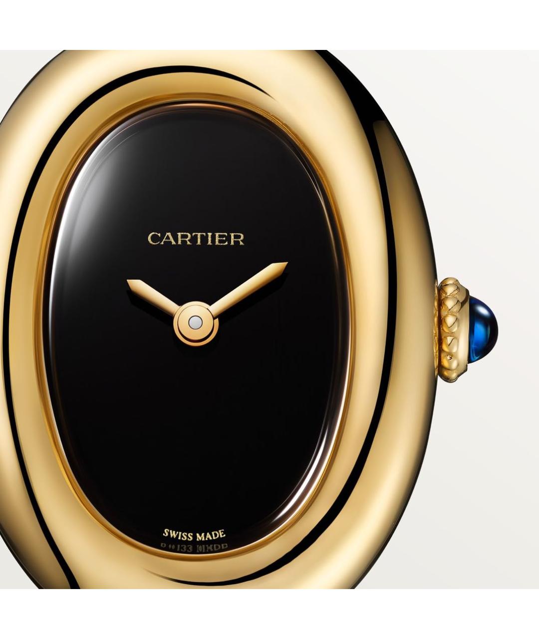 CARTIER Черные кожаные часы, фото 3