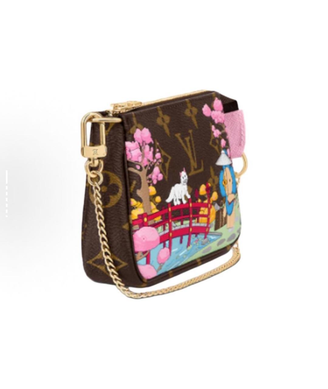 LOUIS VUITTON Коричневая кожаная сумка с короткими ручками, фото 3