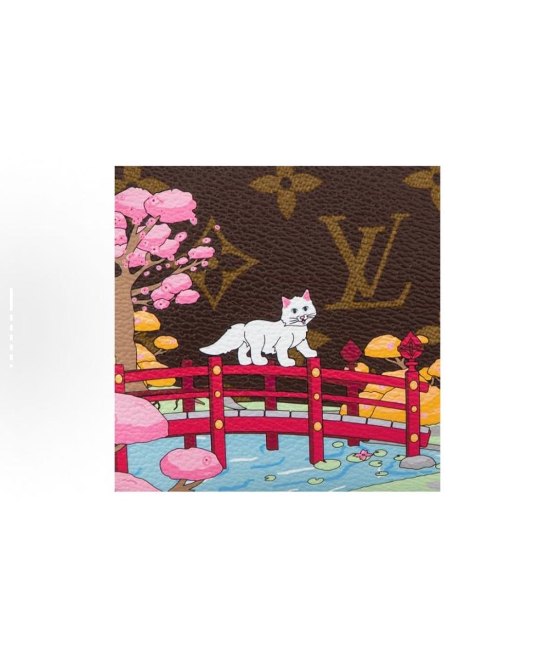 LOUIS VUITTON Коричневая кожаная сумка с короткими ручками, фото 5