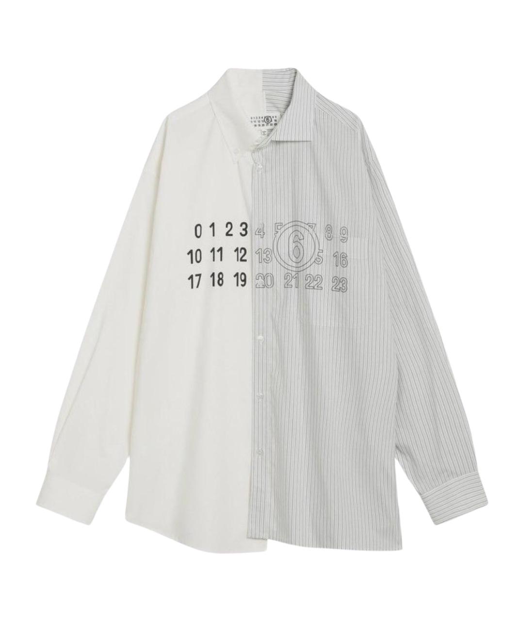 MM6 MAISON MARGIELA Белая хлопковая кэжуал рубашка, фото 1