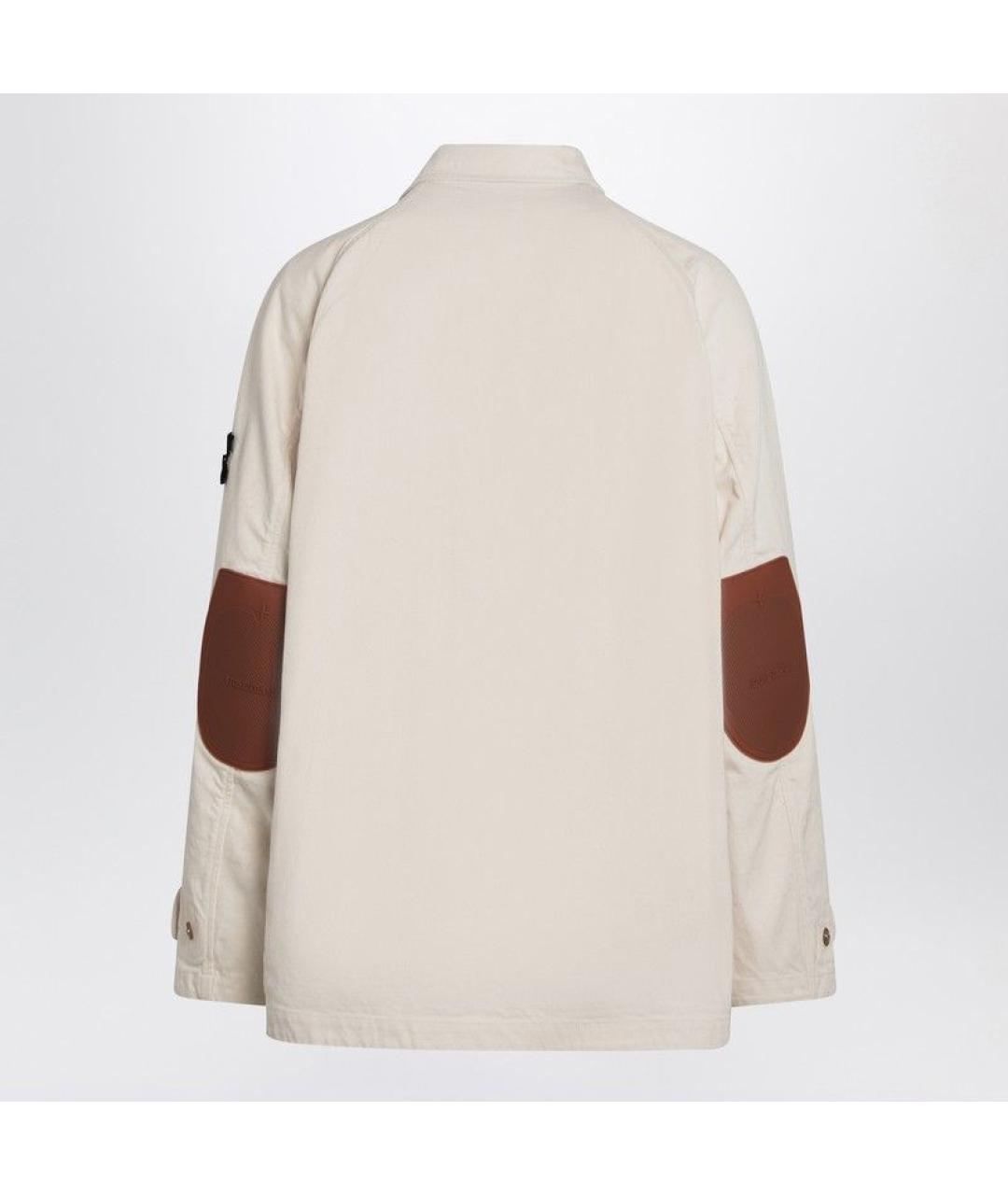 STONE ISLAND Бежевая хлопковая парка, фото 2