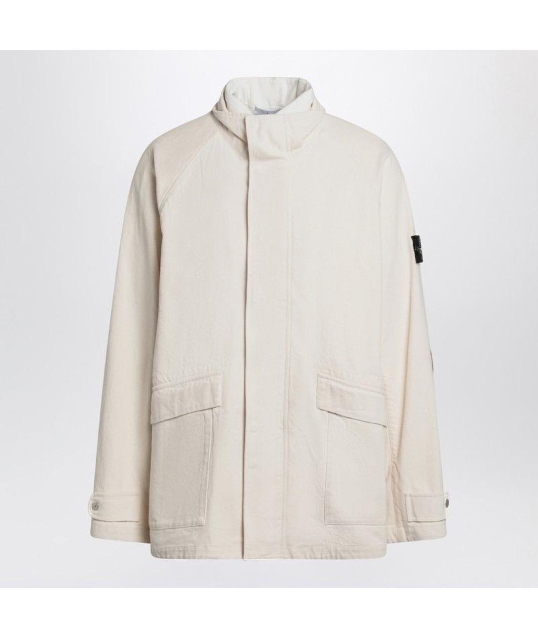 STONE ISLAND Бежевая хлопковая парка, фото 3