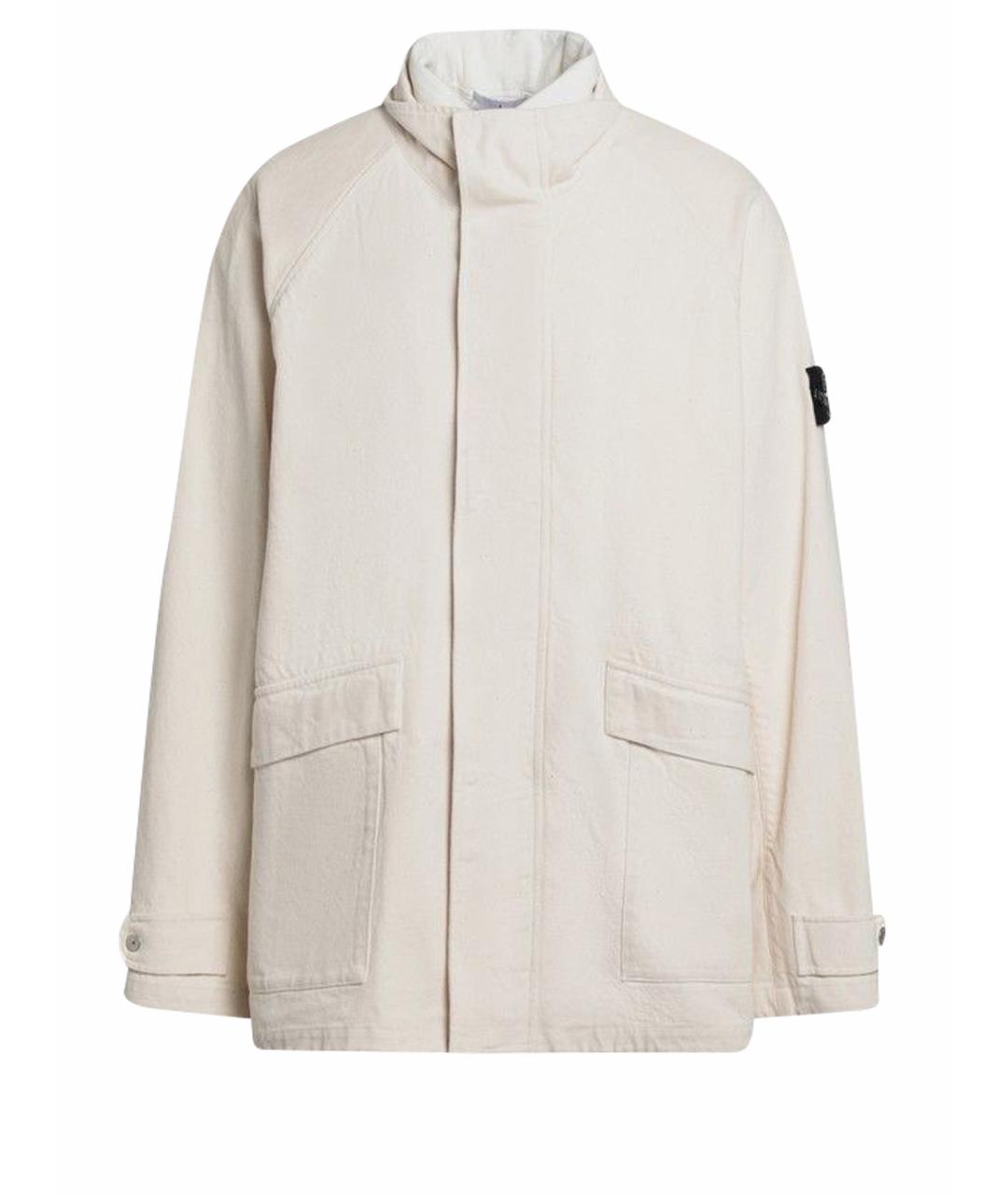 STONE ISLAND Бежевая хлопковая парка, фото 1