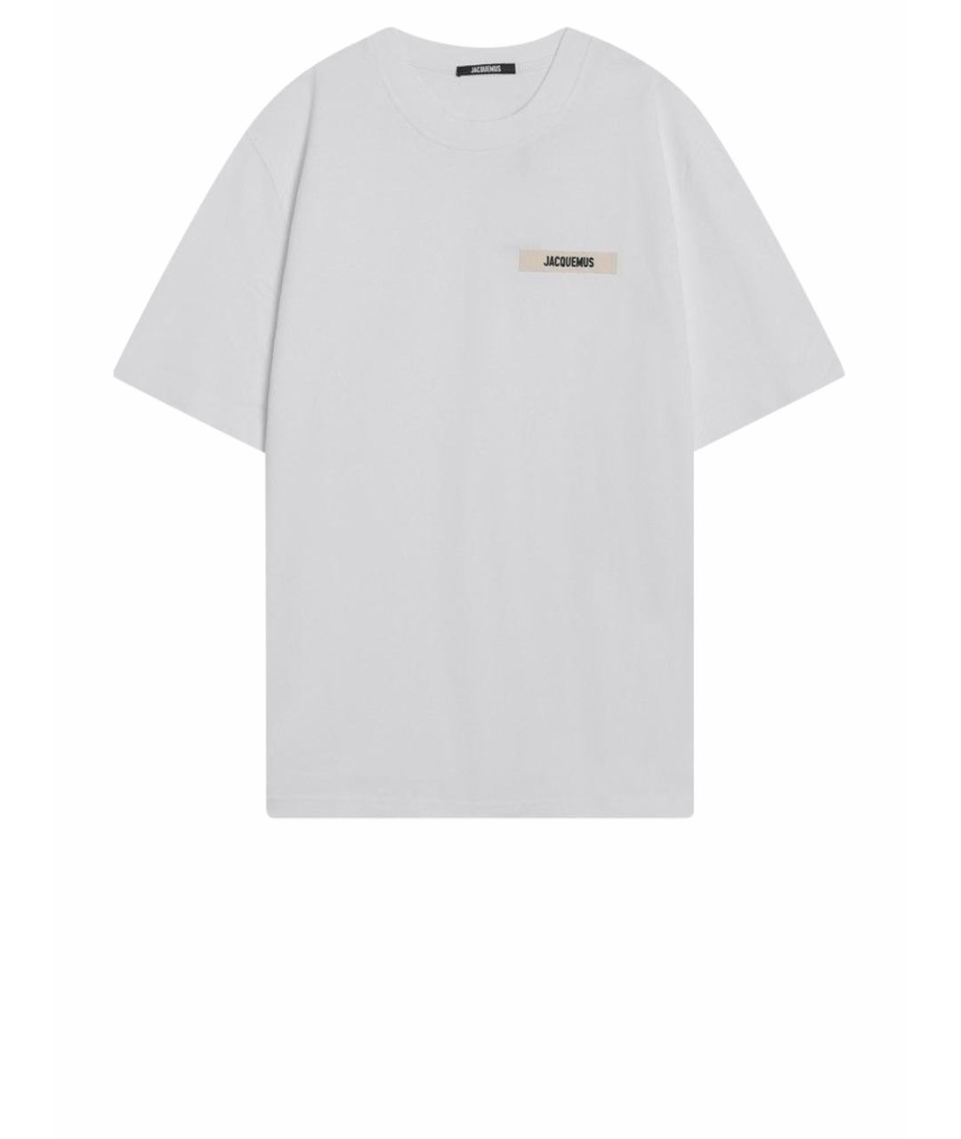 JACQUEMUS Белая хлопковая футболка, фото 1