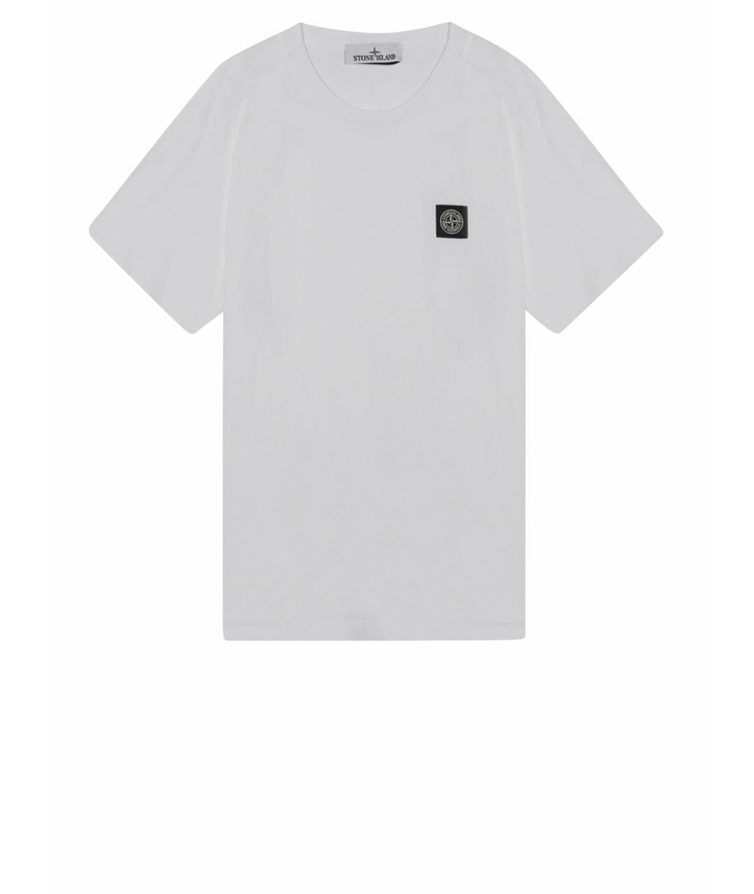STONE ISLAND Белая хлопковая футболка, фото 1
