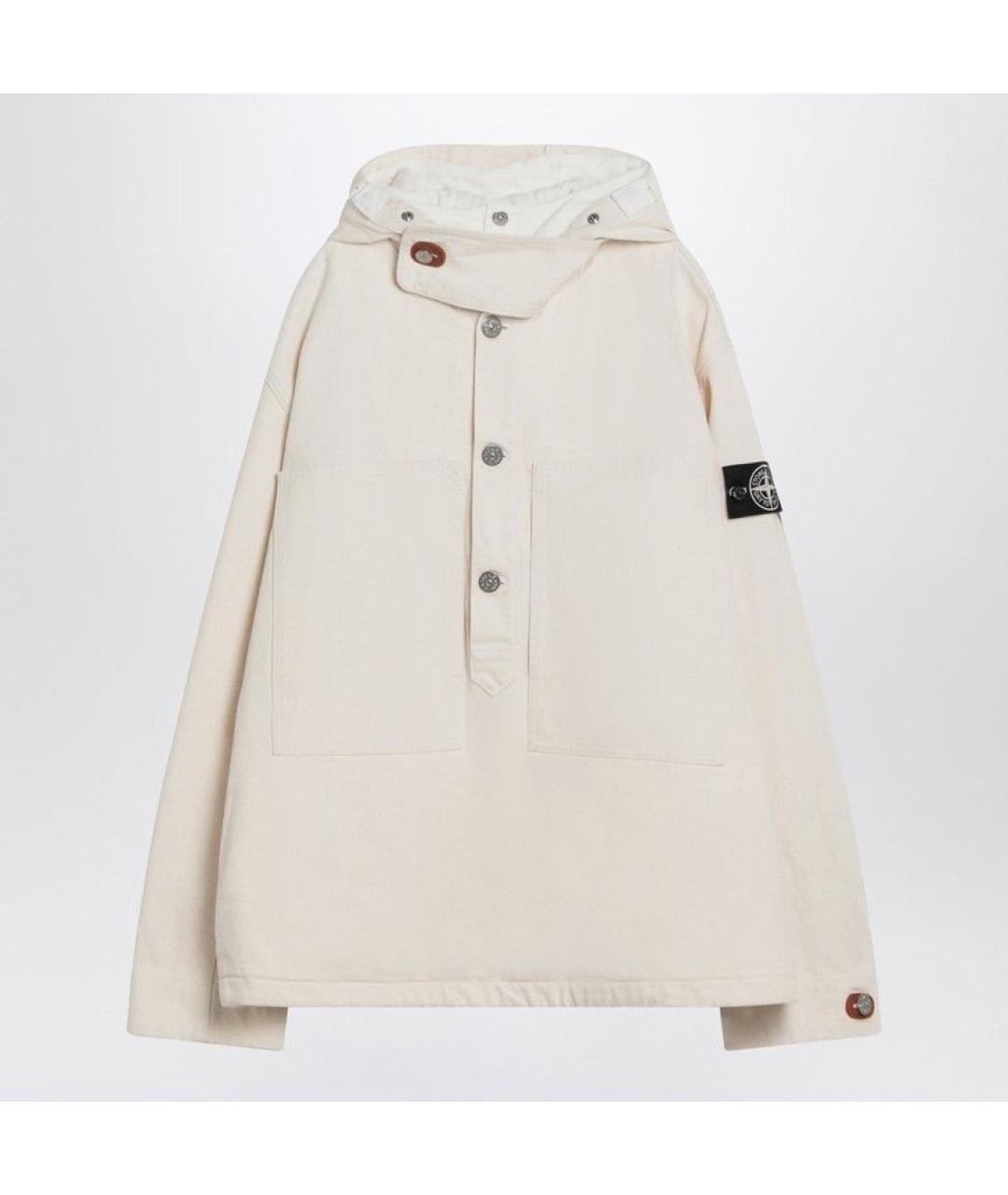 STONE ISLAND Бежевая хлопковая куртка, фото 3
