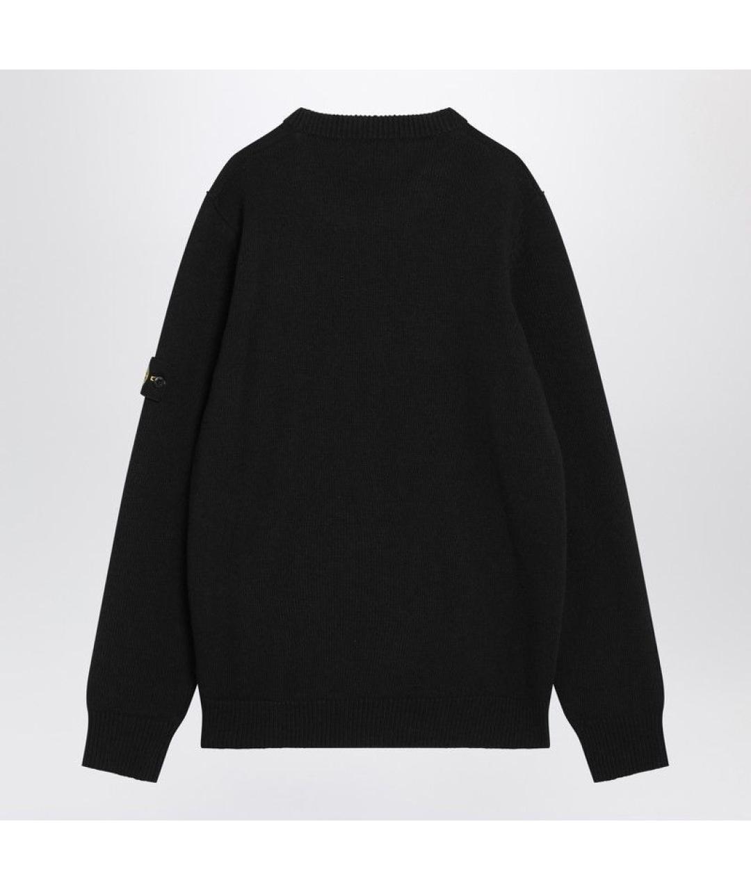 STONE ISLAND Черный шерстяной джемпер / свитер, фото 2