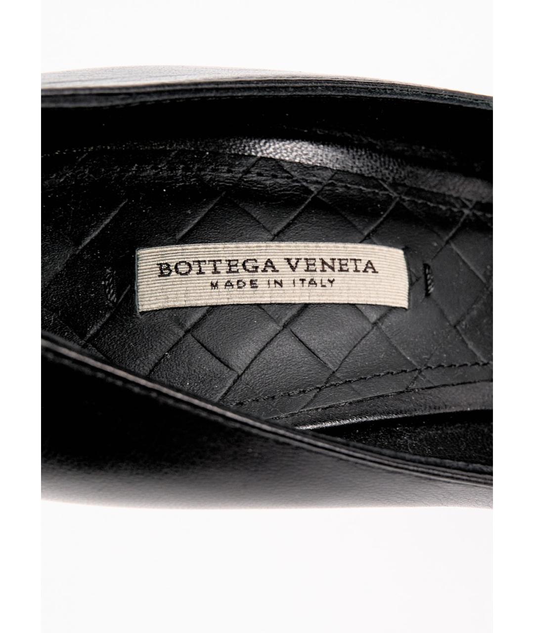 BOTTEGA VENETA Черные кожаные туфли, фото 3