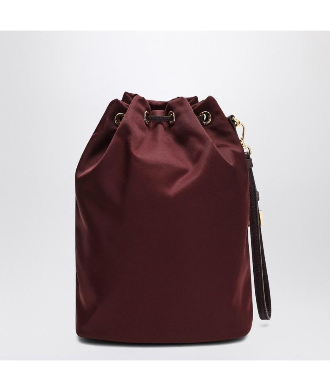 PRADA Бордовая синтетическая сумка тоут, фото 2