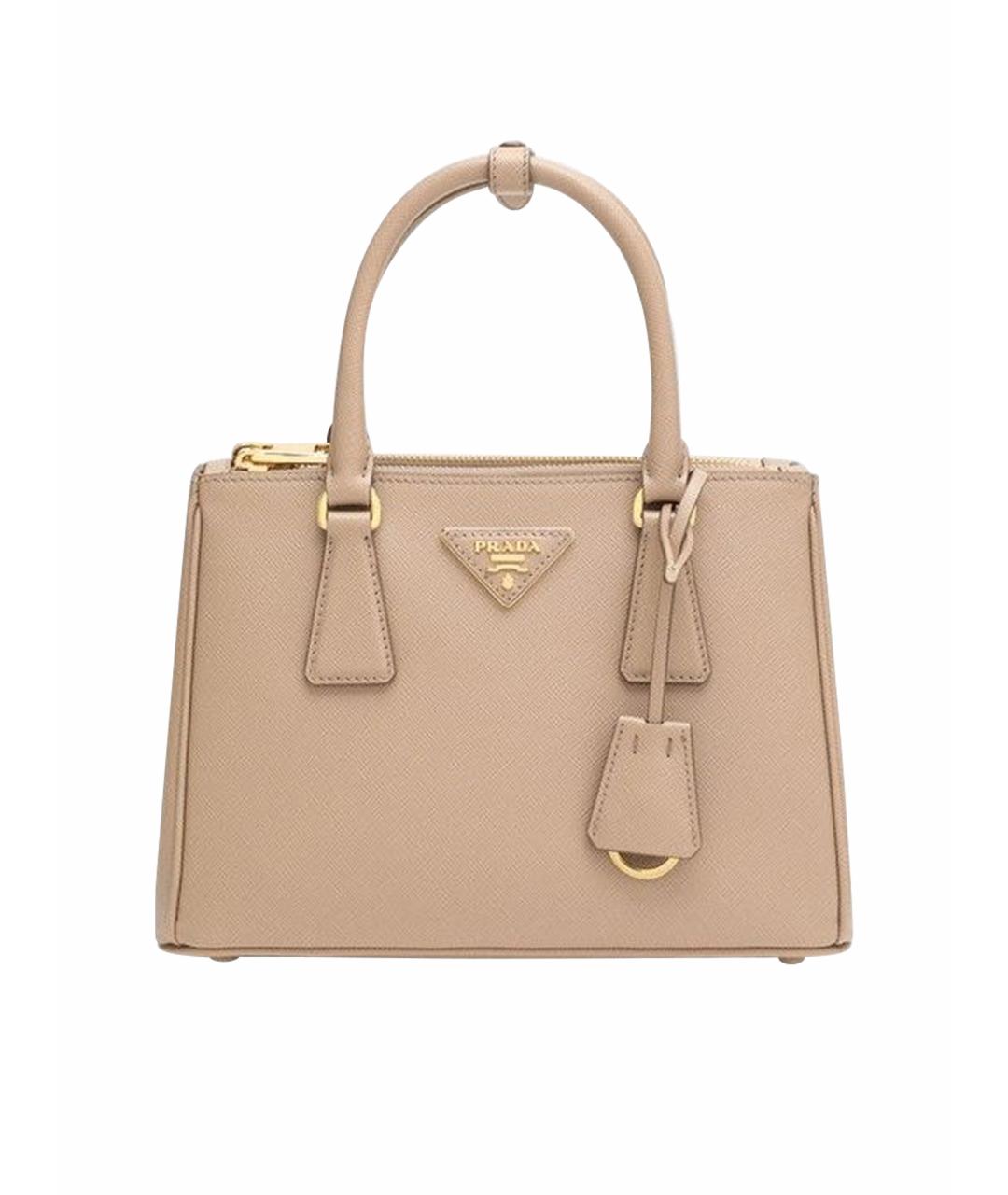 PRADA Розовая кожаная сумка тоут, фото 1