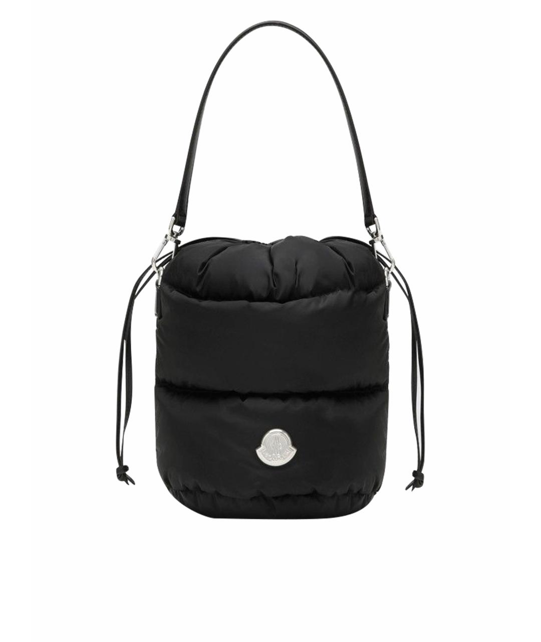 MONCLER Черная синтетическая сумка с короткими ручками, фото 1