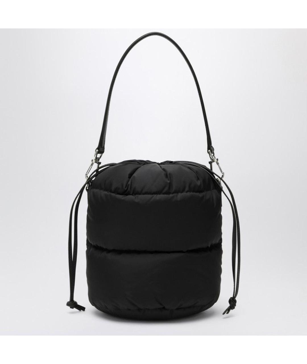 MONCLER Черная синтетическая сумка с короткими ручками, фото 2