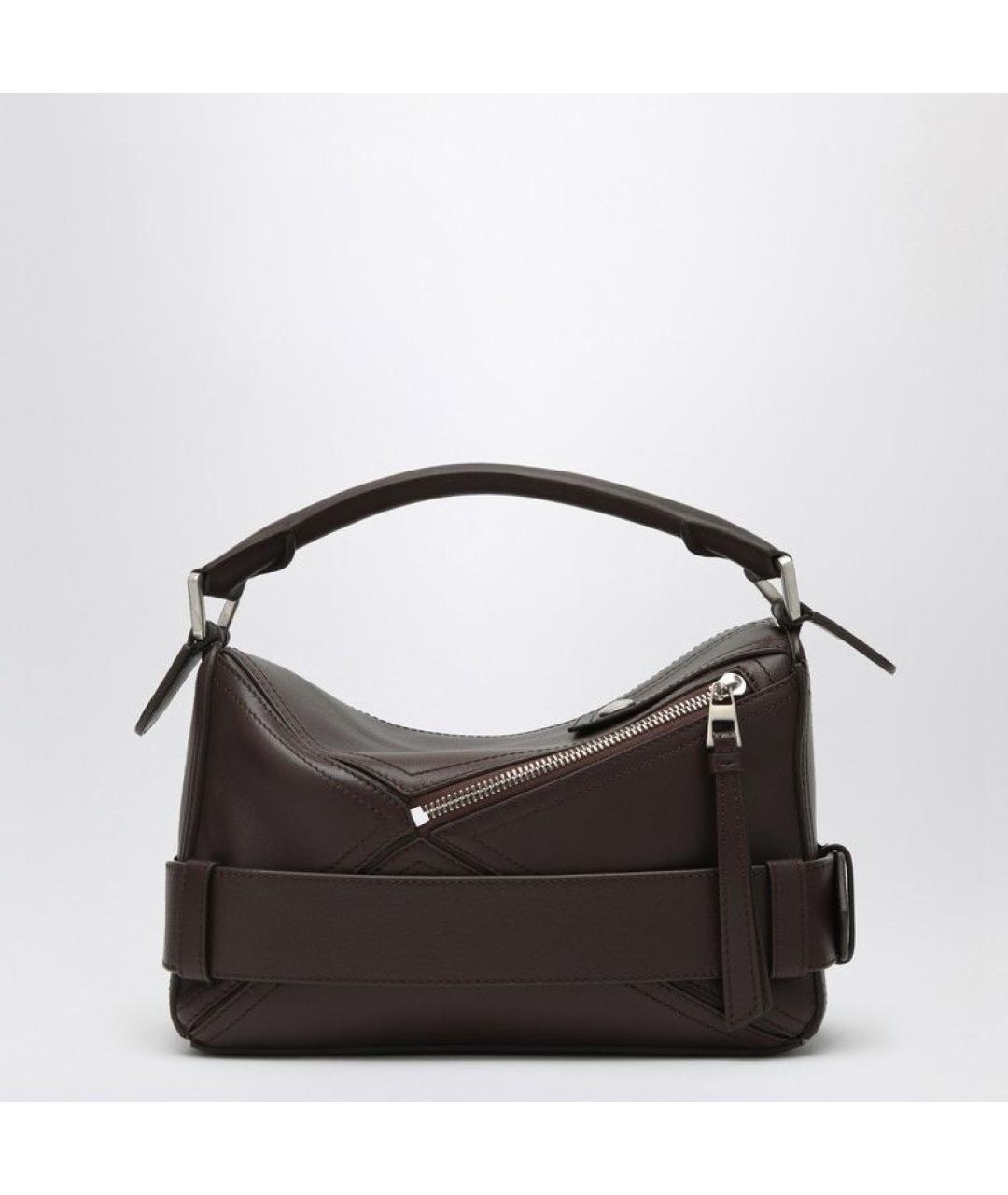 LOEWE Коричневая кожаная сумка через плечо, фото 2