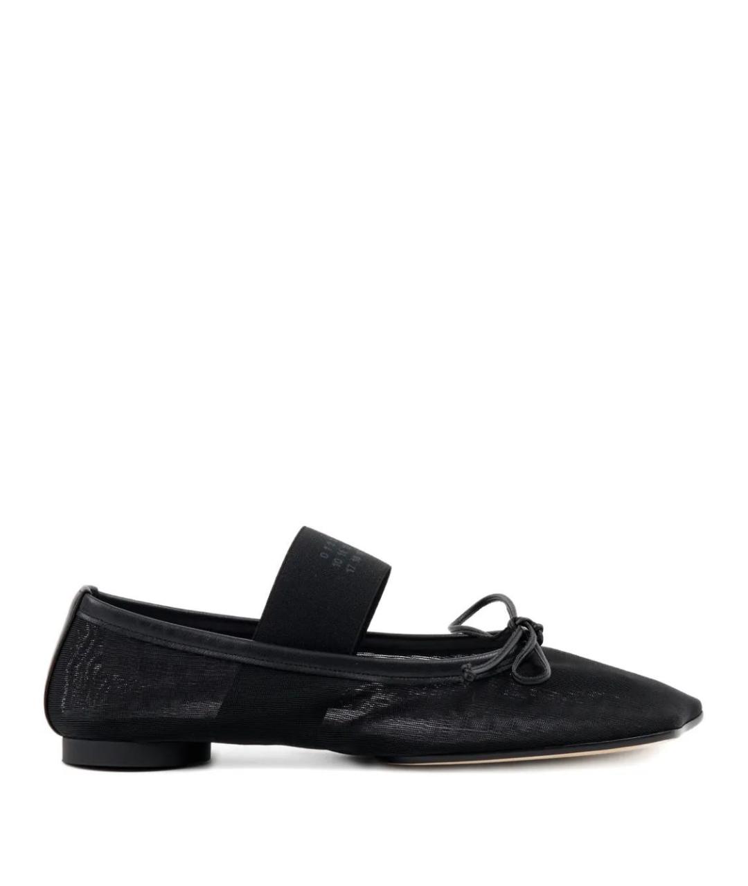 MM6 MAISON MARGIELA Черные синтетические балетки, фото 1