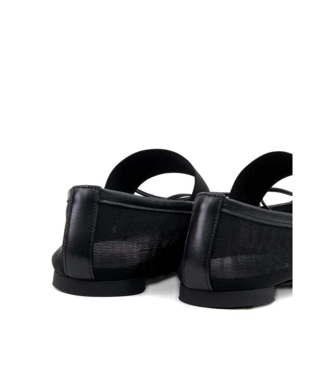 MM6 MAISON MARGIELA Черные синтетические балетки, фото 4