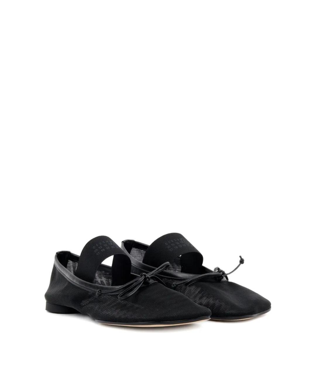 MM6 MAISON MARGIELA Черные синтетические балетки, фото 2