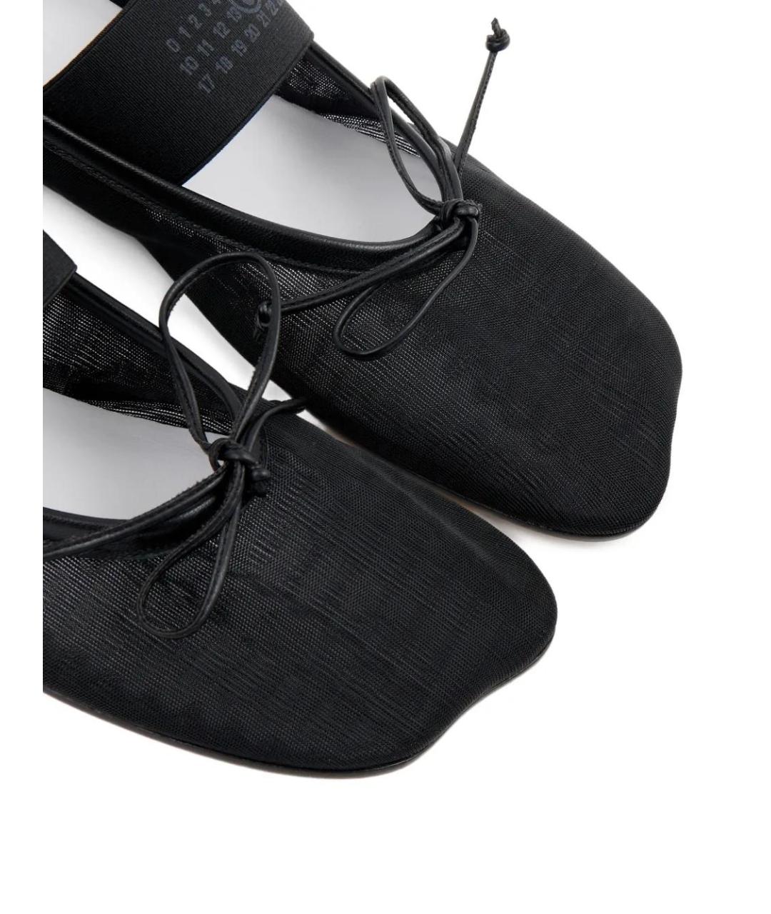 MM6 MAISON MARGIELA Черные синтетические балетки, фото 5